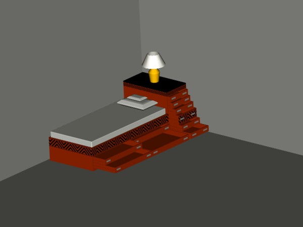 bed cupboard 3d max - BED CUPBOARD by viktor.reisinger